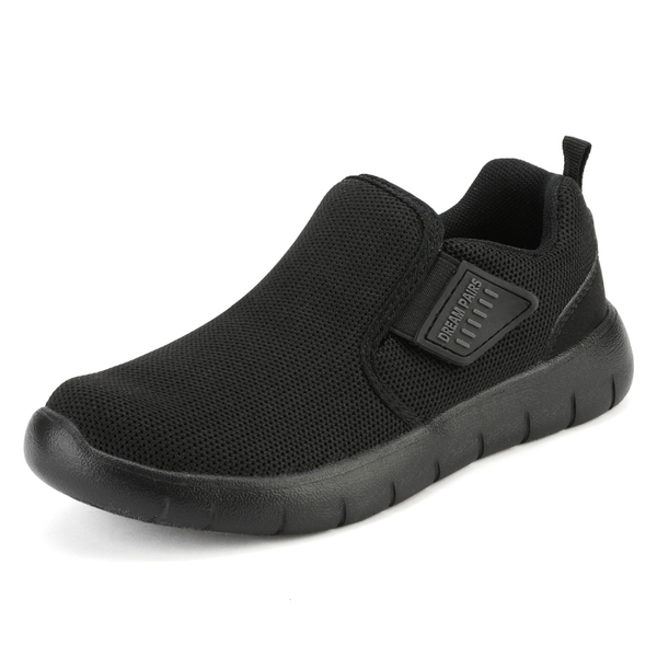 [EZ-Ons MightyMovers] Comfortable Kids Running Shoes - ALL BLACK -  0